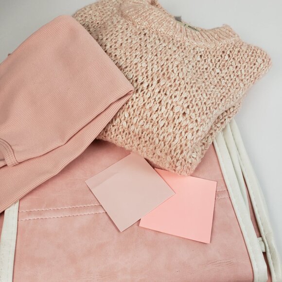 Madewell XXS Pale Apricot Sweater Women Top Cotton Alpaca Pink Peach Fall NWT - Picture 6 of 16